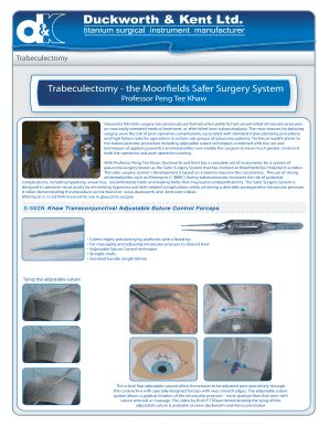 Fillable Online Trabeculectomy - the Moorfields Safer Surgery System ...