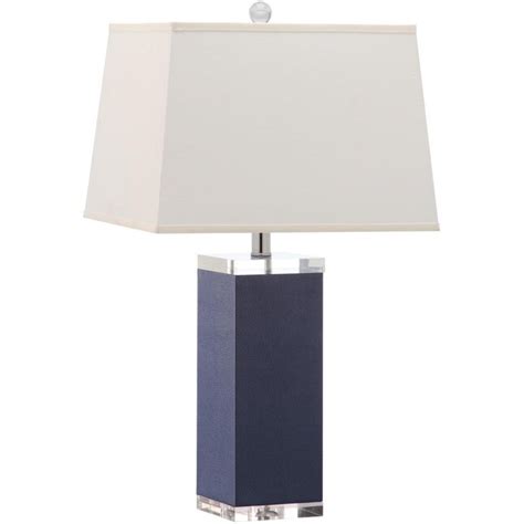 Safavieh Deco 27-in Navy Rotary Socket Table Lamp with Fabric Shade at ...