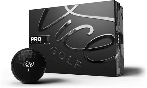 Vice Golf Limited Edition Pro Plus Golf Balls, Black, Urethane Cover ...