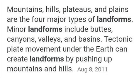 landforms of lithosphere - Brainly.in