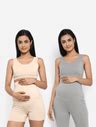 Non Wired Maternity Sleep Bras - Pack of 2 - Crossover
