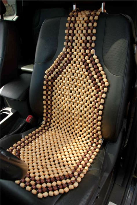 WOODEN BEAD CAR/VAN/TAXI FRONT SEAT COVER CUSHION - CLASSIC BEADED ...