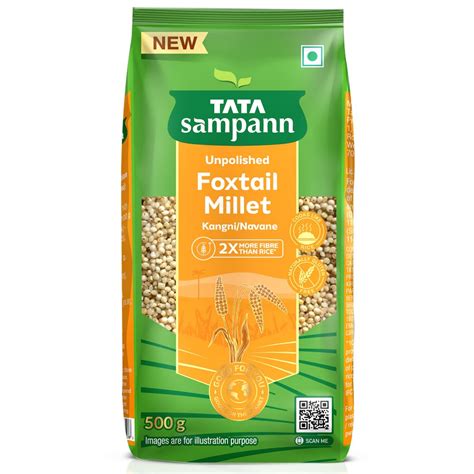 TATA Sampann Unpolished Foxtail Millet, 500g, Kangni/Navane/Kaon/Kang ...