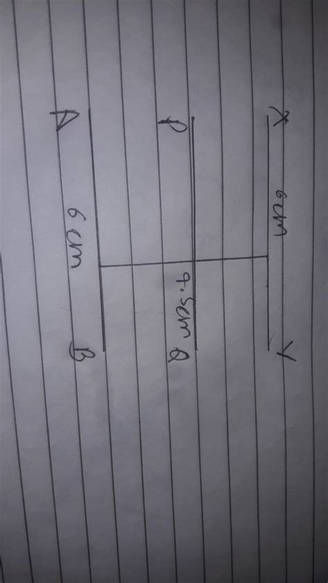 draw a line AB equal to 6 cm. construct a line XY parallel to AB at a ...