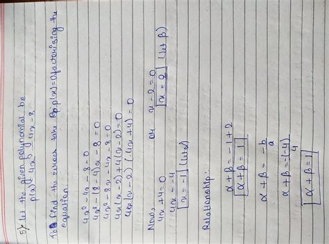 Compute the zeros of the polynomial 4x² - 4x - 8. also establish a ...