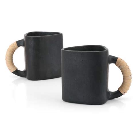 Buy Hazed Monk Black Stone Cup/Mug - Triangle - Large - Set of 2 (240 ...