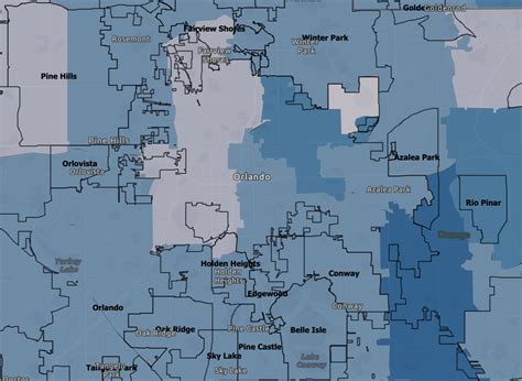 Central Florida Orlando Zip Code Map