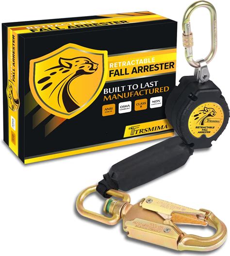 Amazon.com: TRSMIMA Fall Protection Retractable Lanyard - 10FT ...