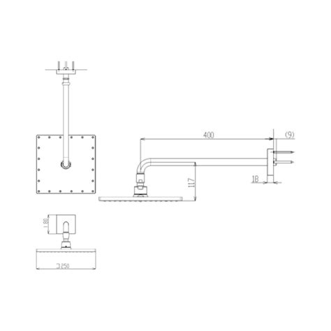 Toto Single Flow Overhead Showers G Selection TBW08002A - Chrome on ...