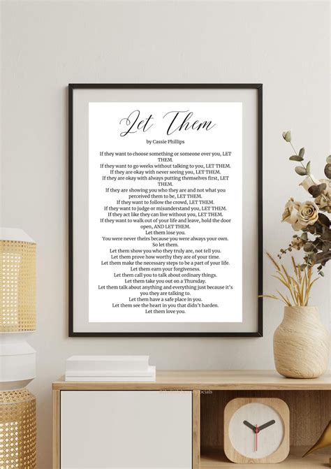Let Them Poem Minimalist 8.5x11 Digital Print| Motivational Wall Art ...