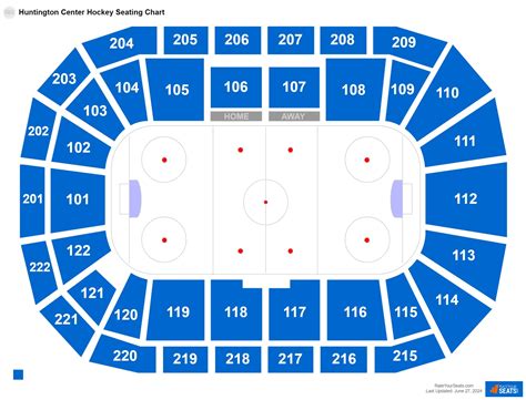 Huntington Center Detailed Seating Chart Hockey