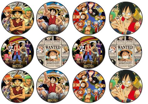 Buy CraftworkGB24 Japanese Anime Theme Edible Wafer Cup Cake Toppers ...