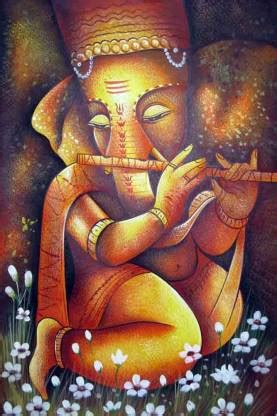 Lord Ganesha vighnaharta Religious Painting Poster Waterproof Vinyl ...