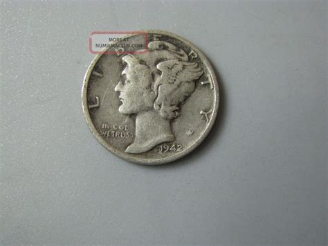 1942 Mercury Dime United States Coin Vg