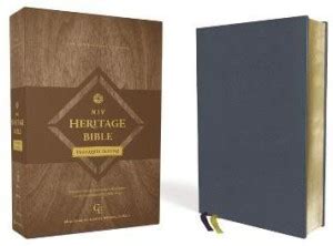 NIV, Heritage Bible, Passaggio Setting, Genuine Leather, Buffalo, Blue ...