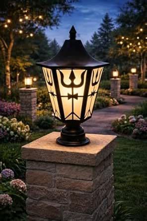 kinis Trishul Design Weather Resistant Outdoor Gate Lamp | Pillar gate ...