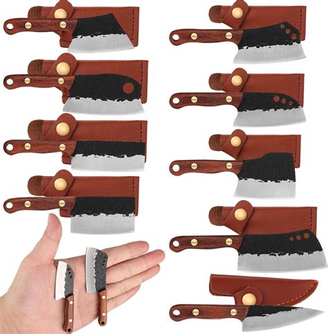 Amazon.com: Lukmaa 9 Pcs Damascus Pocket Knife Set - Tiny Knife, Mini ...