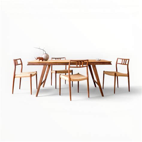 Sleek Dining Set | Teakwood Dining Table with Marble Top | 4 & 6 Seater ...