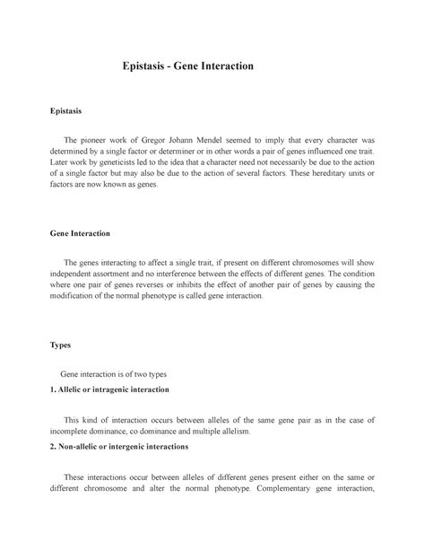 Image result for Epistasis Lecture Notes