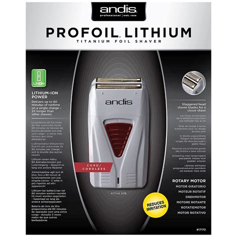 Andis ProFoil Lithium Titanium Foil Shaver - Cord/Cordless - Hair Selection