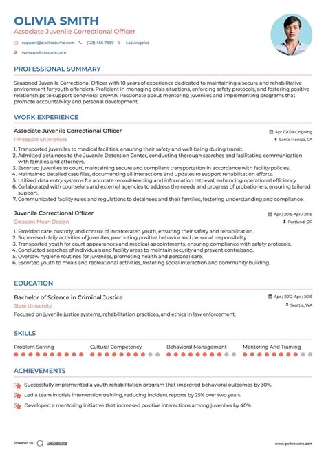 10+ Juvenile Correctional Officer Resume Samples & Templates for 2025