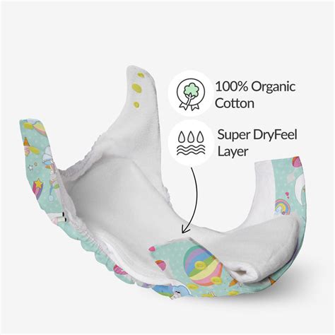 Freesize UNO Diaper Pixie Dust Print (Blue) - SuperBottoms - SuperBottoms