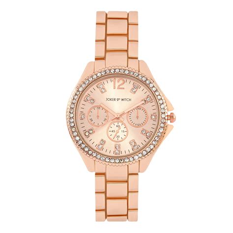 Joker & Witch Reina All Rose Gold Metallic Watch For Women