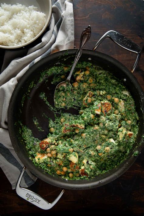 Saag Paneer with Chickpeas - Kate-Cooks