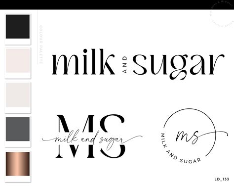 Modern Clean Branding Logo design • Macarons and Mimosas