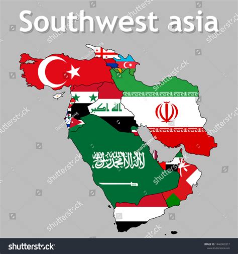 Southwest Asia Map SW Asia (Middle East) Political & Physical Features