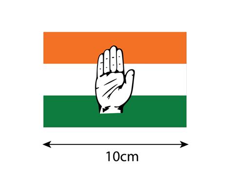 Indian National Congress Party I INC I Flag Bike Sticker – Peacockride