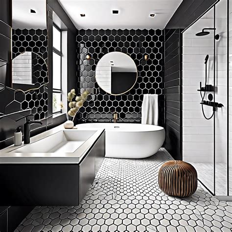 15 Black Hexagon Tile Bathroom Ideas to Inspire Your Next Remodel