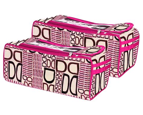 Kuber Industries Rexin D-Print 2 Pieces Shoe Cover Travelling Storage ...