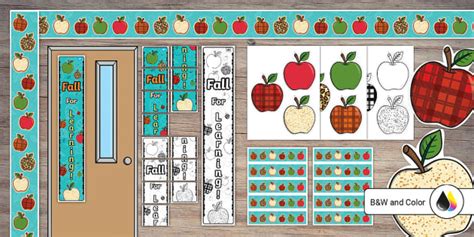 Fall For Learning! Fall Apples Door Decorating Pack - Twinkl