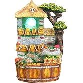 CHRONIKLE Polyresin Table Top Cream Color Designer Indoor 4 Diya Steps ...