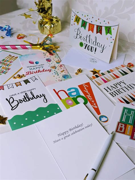 120 Happy Birthday Cards with Short Generic Message Inside , Assorted ...