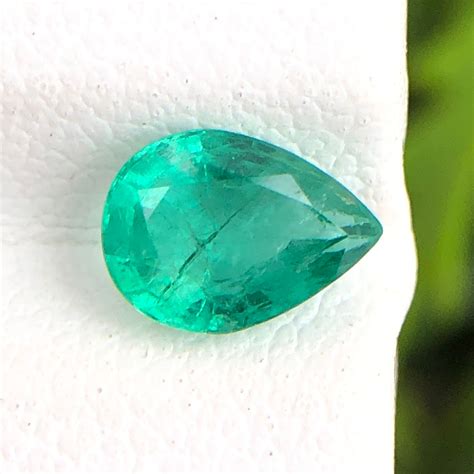 Buy Natural Green Emerald Pear, 5 X 7 MM Faceted Emerald, 0.85 Loose ...