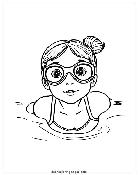 Swimming Coloring Pages 的图像结果