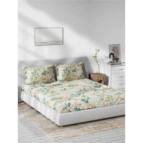 Buy Ddecor Live Beautiful Floral Field Cotton Floral King Double ...