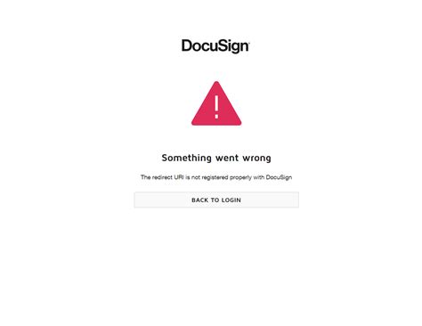 docusignapi - DocuSign error "The redirect URI is not registered ...