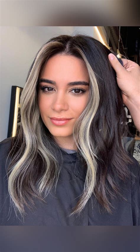 black hair with blonde front pieces