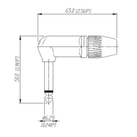 Tube-Town Store - Rean NYS207 - 6,3 mm (1/4") phone plug, right angle, mono
