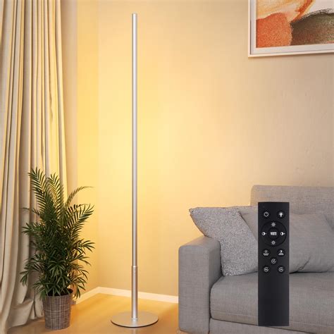 Marlrin Minimalist Corner Floor Lamp 2700K-6500K Dimmable with Remote ...
