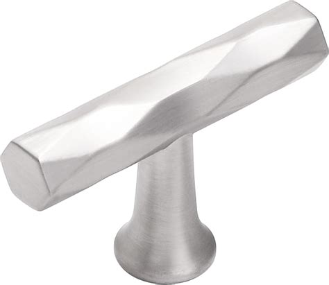 JIASENBAO Brushed Nickel Cabinet Knobs 10 Pack Hammered Silver Cabinet ...