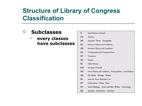 The Library of Congress Classification | PPT