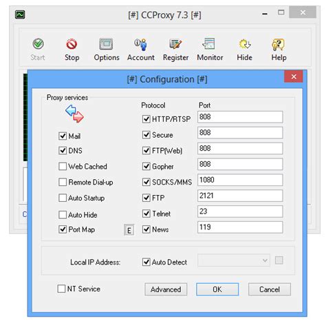 CC Proxy Server Main Window - CC Proxy Server - CC Proxy Server, is ...