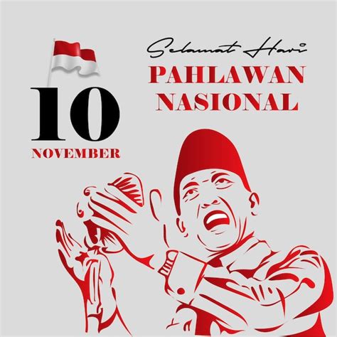 Selamat hari pahlawan nasional glückliche indonesische nationalhelden ...
