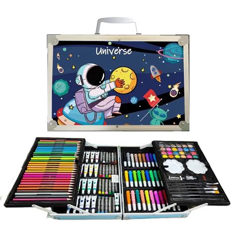 KARP 145 Pcs Astronaut Design Children Deluxe Art Drawing Set for Kids ...