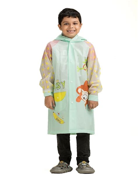 Shop Playful Monkey Raincoat for Girls – Yellow Bee India