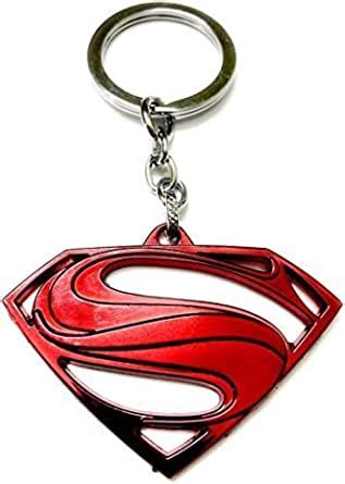 Classic Superman logo keychain,metal keychain (RED) : Amazon.in: Fashion